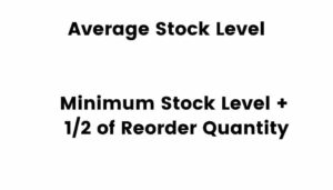 The inventory formula for average stock level.