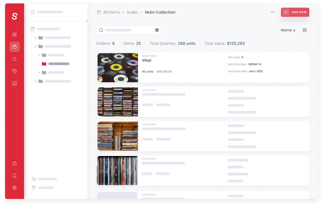 Collections Tracking Software Sortly