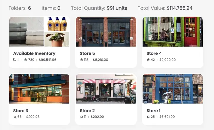 Multi location inventory management software is visualized.