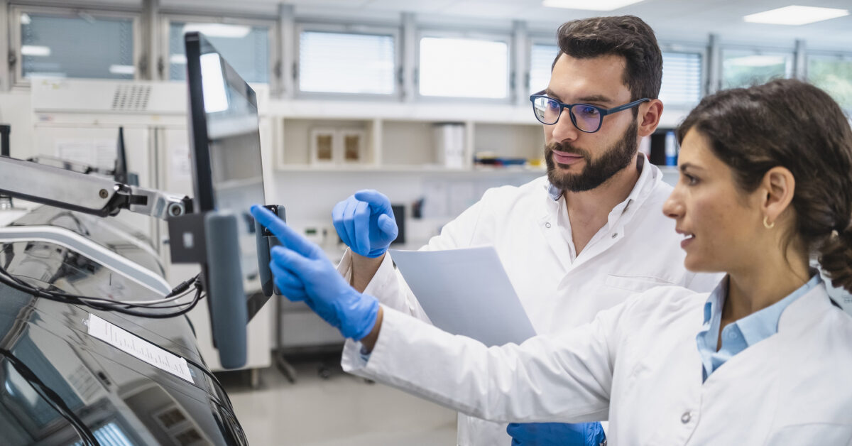 Employees manage healthcare assets in a hospital setting.