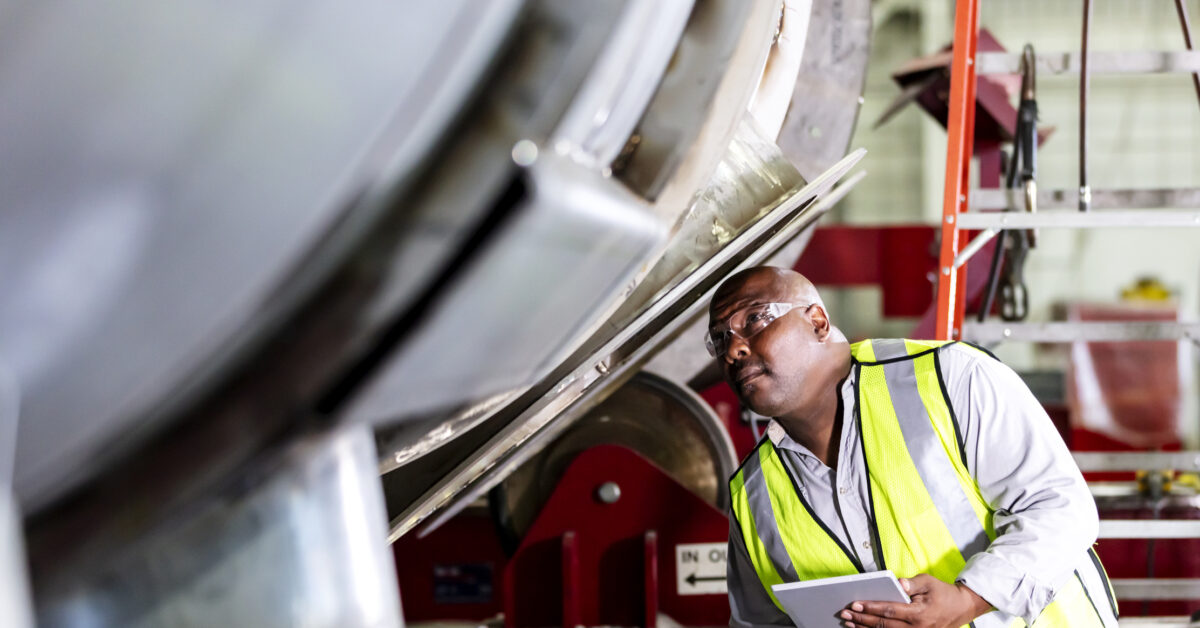 Heavy equipment tracking is performed using software installed on a tablet.