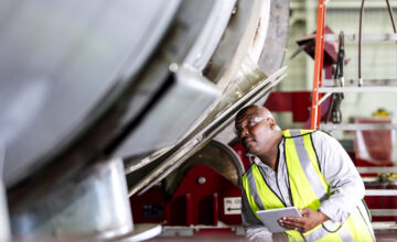 Heavy equipment tracking is performed using software installed on a tablet.