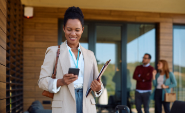 A property manager using an inventory management template.