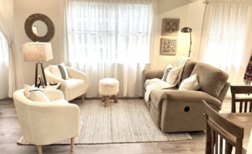 hearts+homes furnished living room