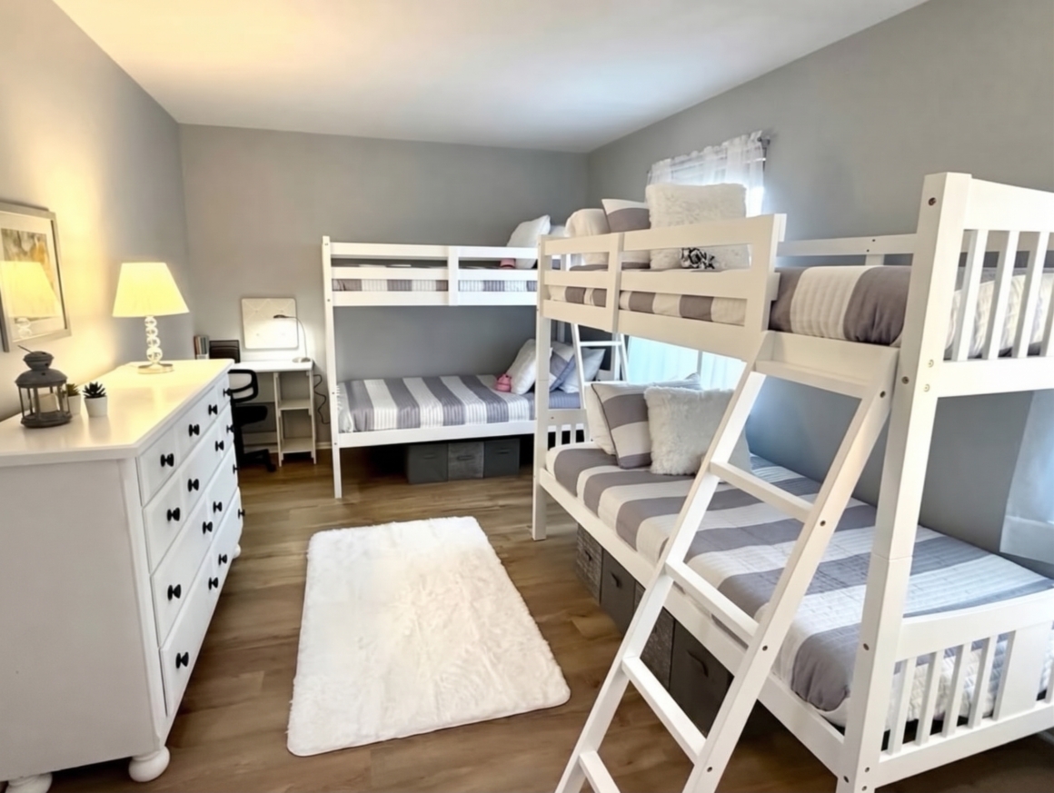hearts+homes furnished bedroom